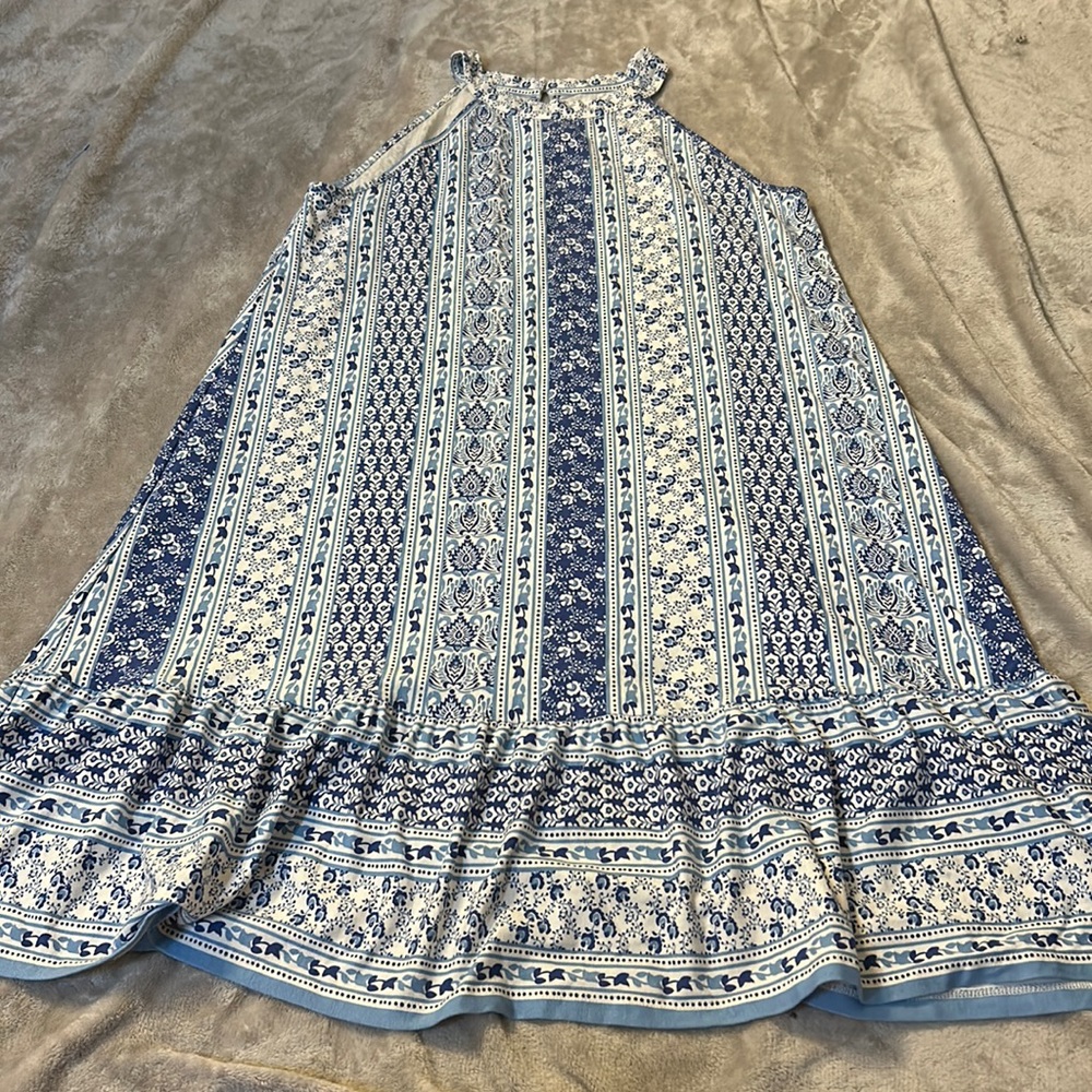 Loft swing ruffle dress.